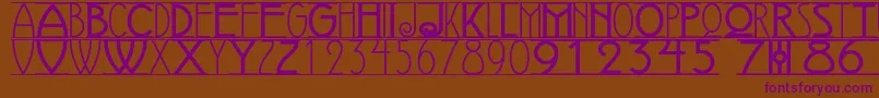 AVIGNON Font – Purple Fonts on Brown Background