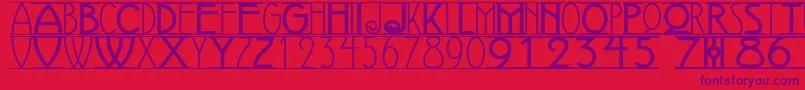 AVIGNON Font – Purple Fonts on Red Background