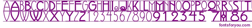 AVIGNON Font – Purple Fonts on White Background