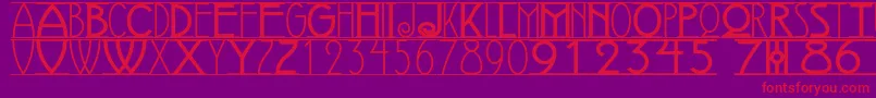 AVIGNON Font – Red Fonts on Purple Background
