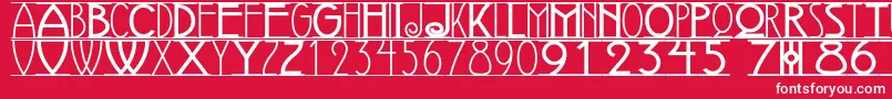 AVIGNON Font – White Fonts on Red Background