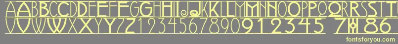 AVIGNON Font – Yellow Fonts on Gray Background