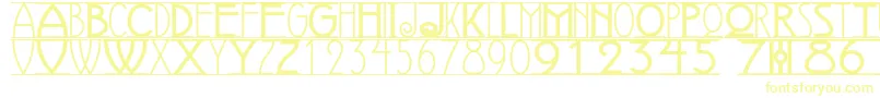 AVIGNON Font – Yellow Fonts on White Background