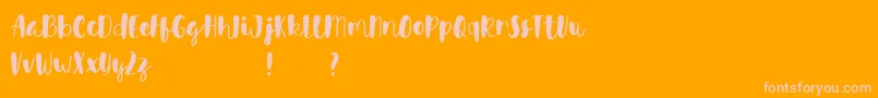 Avinda Font – Pink Fonts on Orange Background