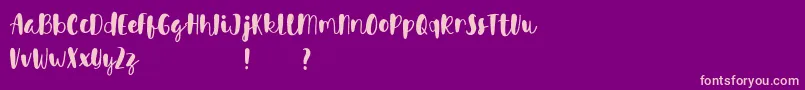 Avinda Font – Pink Fonts on Purple Background