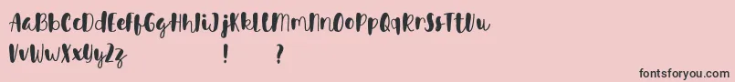 Avinda Font – Black Fonts on Pink Background