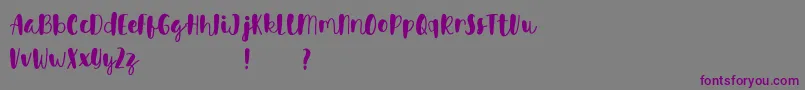 Avinda Font – Purple Fonts on Gray Background