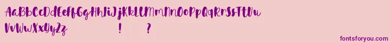 Avinda Font – Purple Fonts on Pink Background