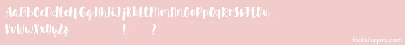 Avinda Font – White Fonts on Pink Background