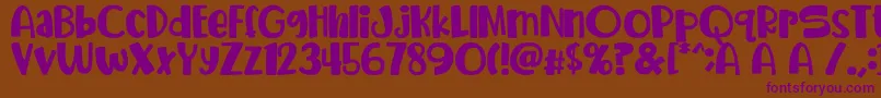 avocado Font – Purple Fonts on Brown Background