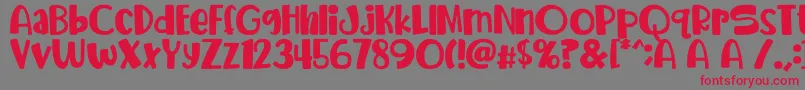 avocado Font – Red Fonts on Gray Background