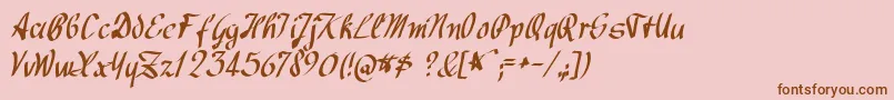 avocado Font – Brown Fonts on Pink Background