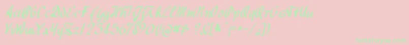 avocado Font – Green Fonts on Pink Background