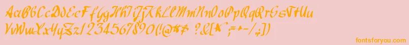 avocado Font – Orange Fonts on Pink Background