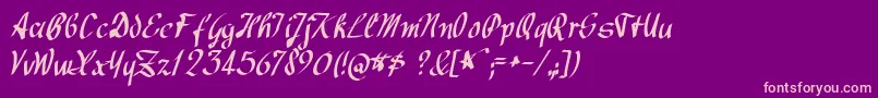 avocado Font – Pink Fonts on Purple Background