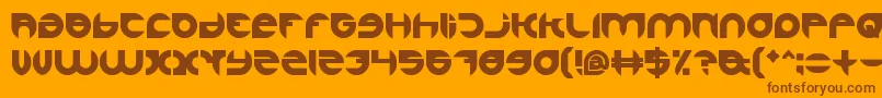 Weitere Informationen zur AlexandraBold-Schriftart AlexandraBold-Schriftart – Braune Schriften auf orangefarbenem Hintergrund