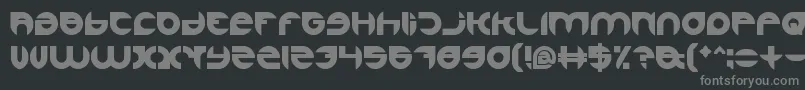 AlexandraBold-fontti – harmaat kirjasimet mustalla taustalla