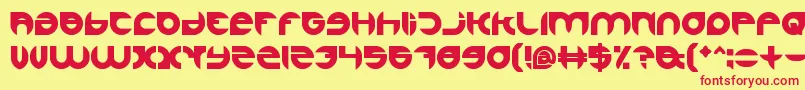 フォントAlexandraBold – 赤い文字の黄色い背景