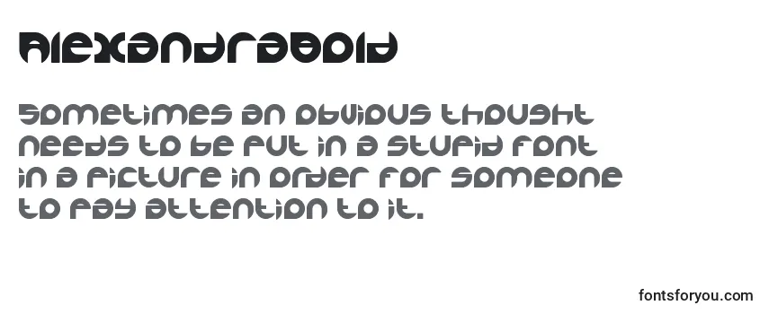 Review of the AlexandraBold Font