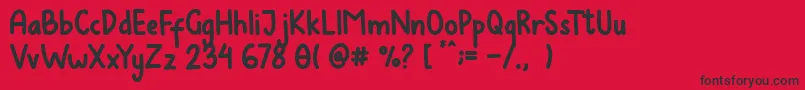 Avocados Font – Black Fonts on Red Background