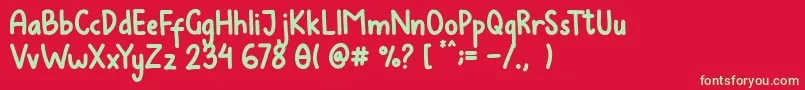 Avocados Font – Green Fonts on Red Background