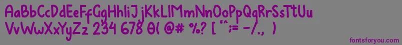 Avocados Font – Purple Fonts on Gray Background