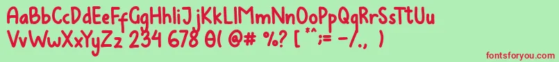 Avocados Font – Red Fonts on Green Background