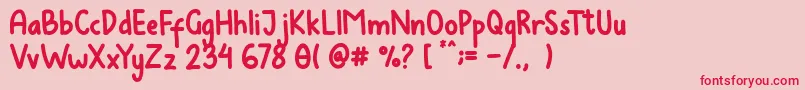 Avocados Font – Red Fonts on Pink Background
