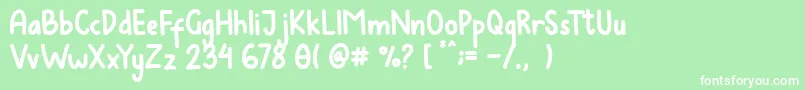 Avocados Font – White Fonts on Green Background