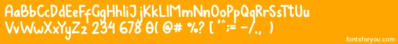 Avocados Font – White Fonts on Orange Background