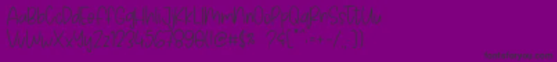 Avoids Dislikes Font – Black Fonts on Purple Background