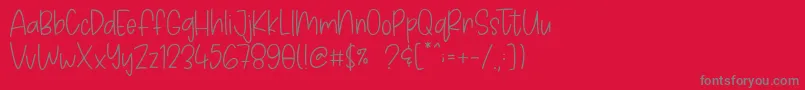 Avoids Dislikes Font – Gray Fonts on Red Background