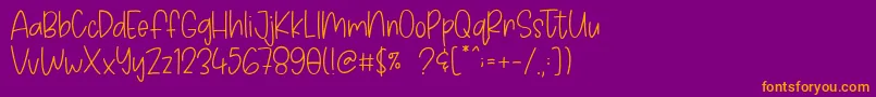 Avoids Dislikes Font – Orange Fonts on Purple Background