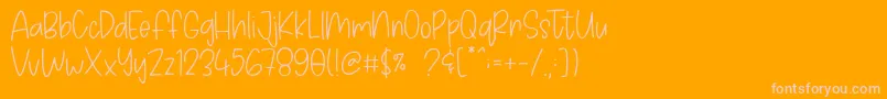 Avoids Dislikes Font – Pink Fonts on Orange Background
