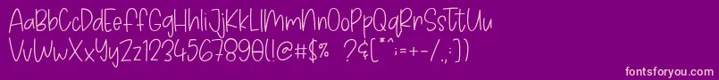 Avoids Dislikes Font – Pink Fonts on Purple Background