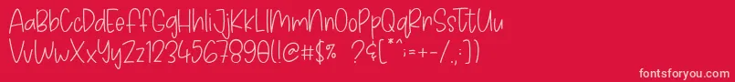 Avoids Dislikes Font – Pink Fonts on Red Background