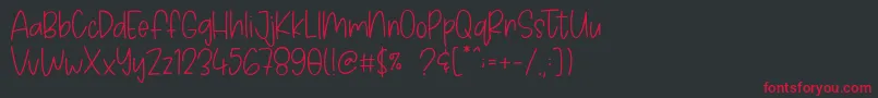 Avoids Dislikes Font – Red Fonts on Black Background