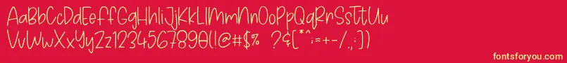 Avoids Dislikes Font – Yellow Fonts on Red Background