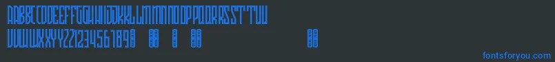 Avriella Free Font – Blue Fonts on Black Background