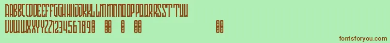 Avriella Free Font – Brown Fonts on Green Background