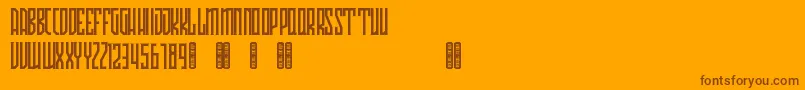 Avriella Free Font – Brown Fonts on Orange Background