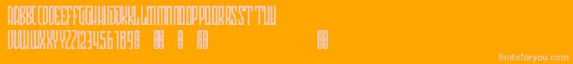 Avriella Free Font – Pink Fonts on Orange Background