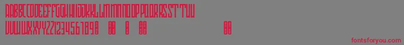 フォントAvriella Free – 赤い文字の灰色の背景