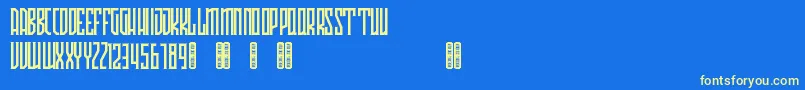 Avriella Free Font – Yellow Fonts on Blue Background