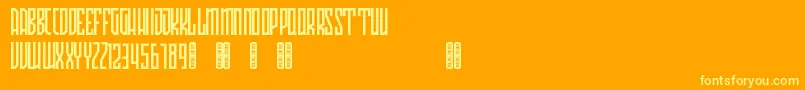 Avriella Free Font – Yellow Fonts on Orange Background