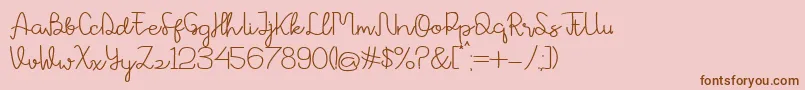 Avrilya Font – Brown Fonts on Pink Background