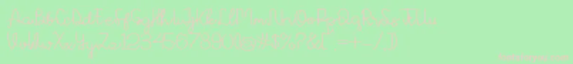 Avrilya Font – Pink Fonts on Green Background
