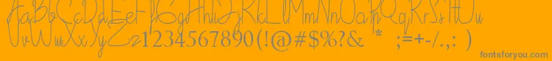 Awali Font – Gray Fonts on Orange Background