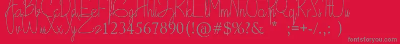 Awali Font – Gray Fonts on Red Background