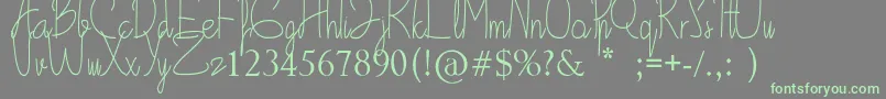 Awali Font – Green Fonts on Gray Background